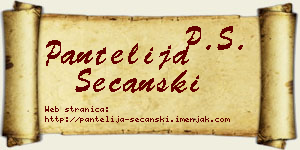 Pantelija Sečanski vizit kartica